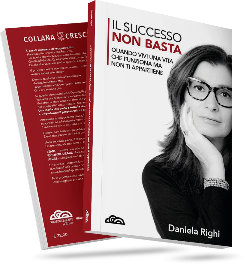 Il libro «Il successo non basta» di Daniela Righi, copertina e quarta di copertina